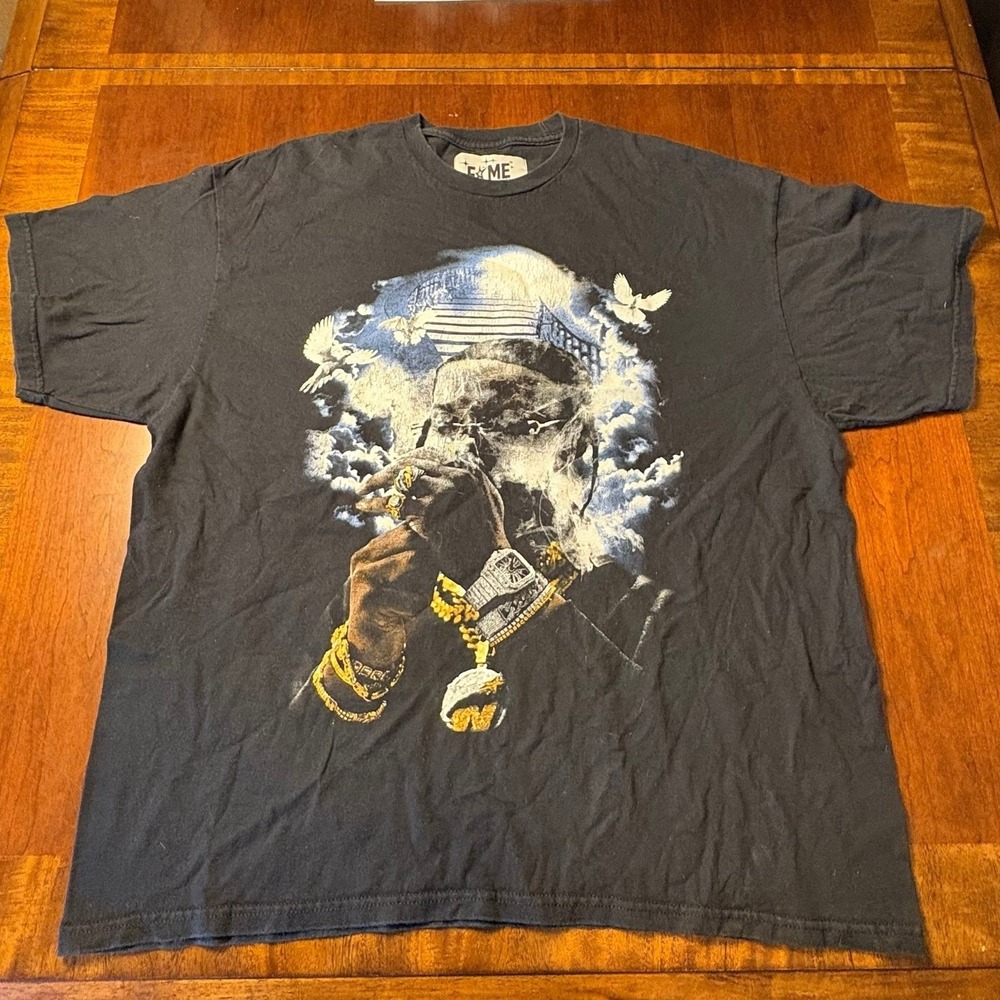 Pop Smoke Rapper Fame Clothing Graphic T-Shirt Men's XXL